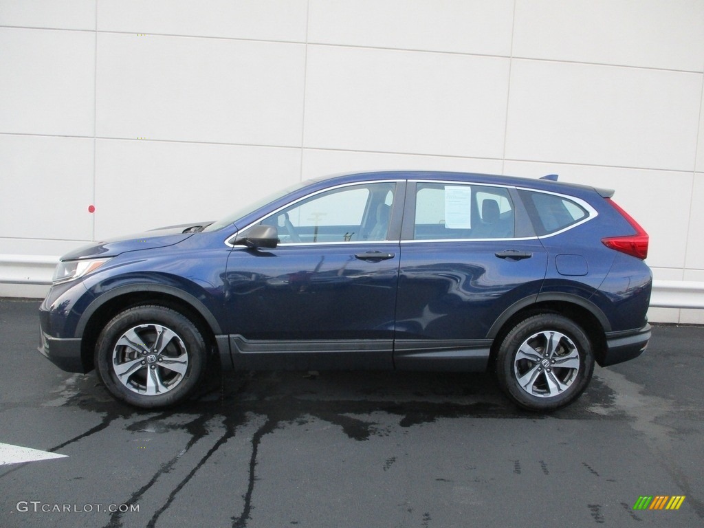 2017 CR-V LX AWD - Obsidian Blue Pearl / Gray photo #2