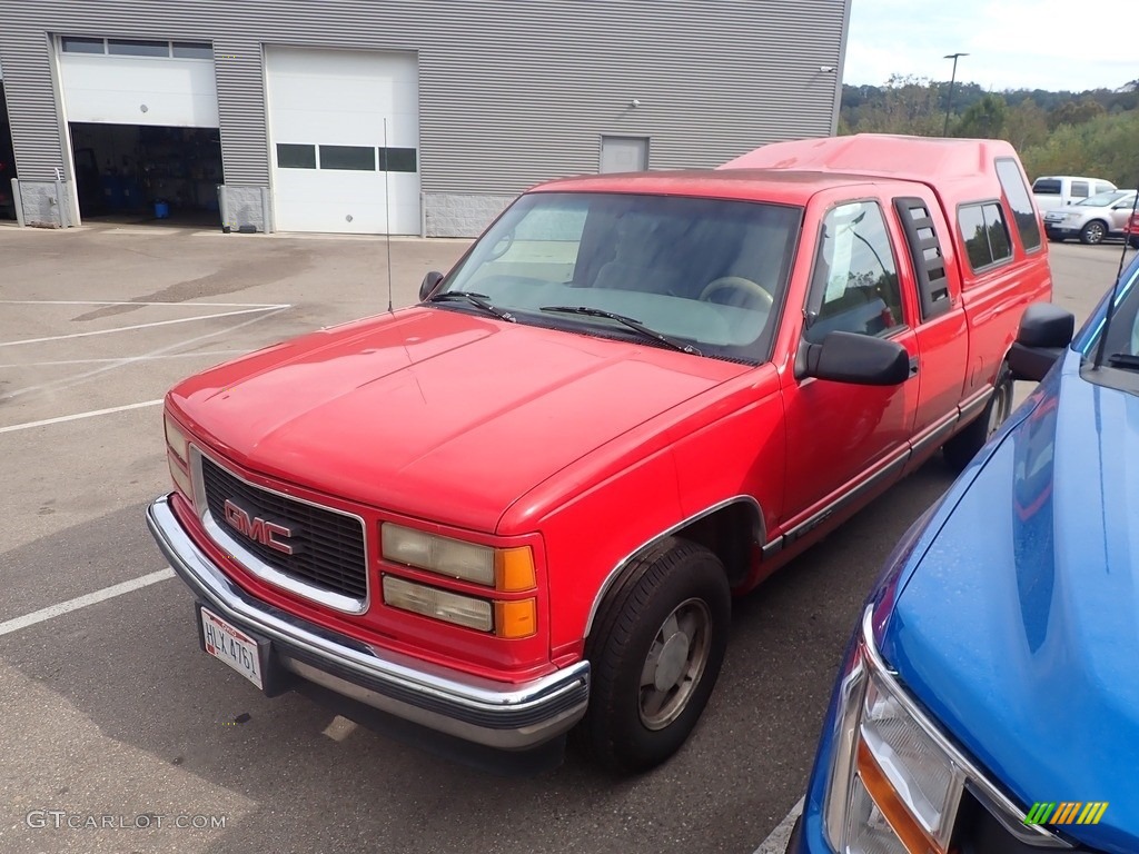 Victory Red 1997 GMC Sierra 1500 SL Extended Cab Exterior Photo #143057720
