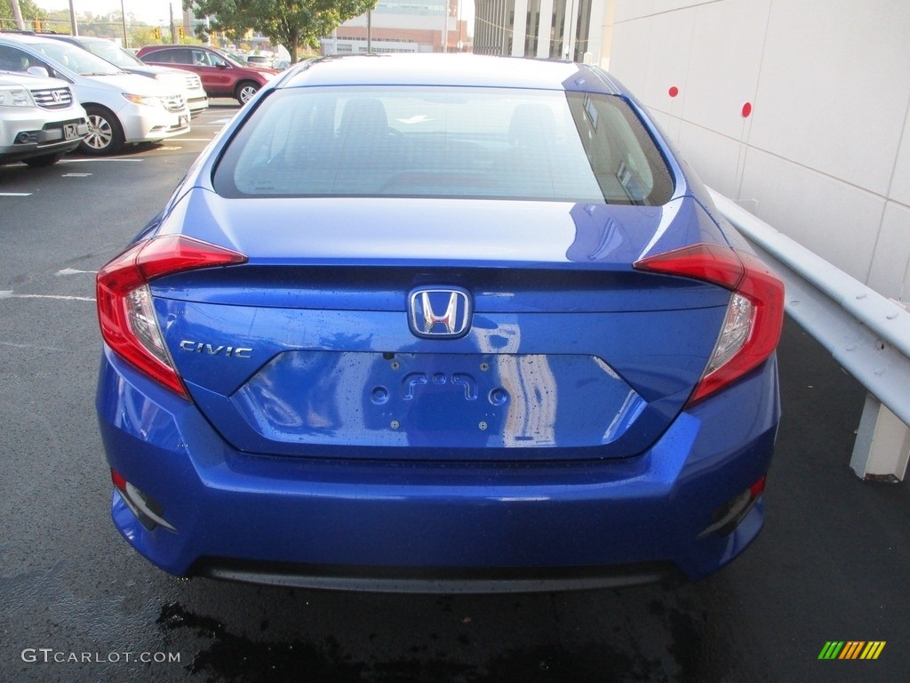 2018 Civic LX Sedan - Aegean Blue Metallic / Black photo #4