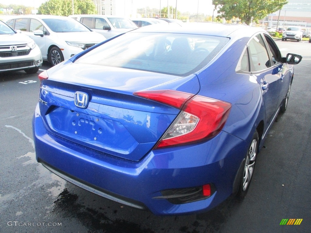 2018 Civic LX Sedan - Aegean Blue Metallic / Black photo #5