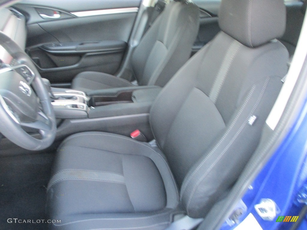 2018 Civic LX Sedan - Aegean Blue Metallic / Black photo #11