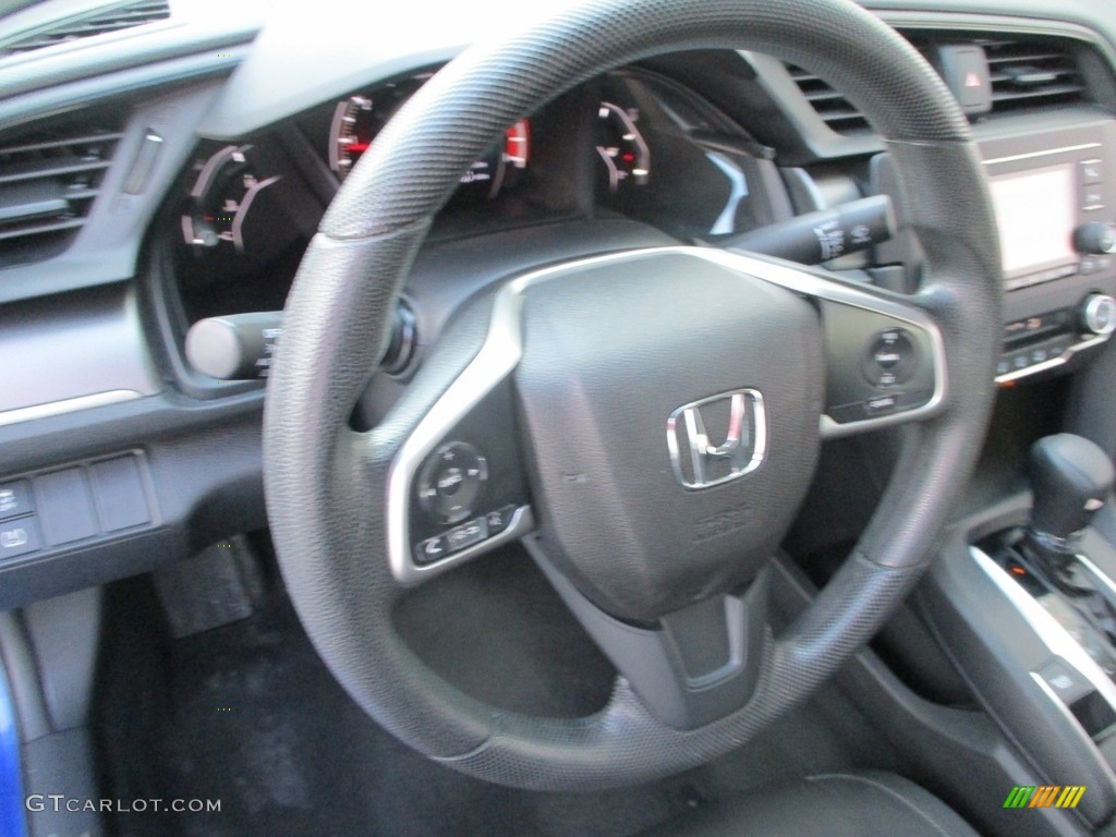 2018 Civic LX Sedan - Aegean Blue Metallic / Black photo #13
