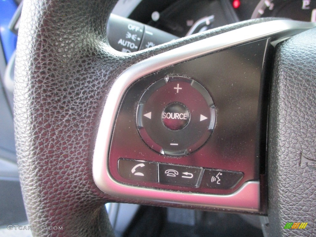 2018 Civic LX Sedan - Aegean Blue Metallic / Black photo #18