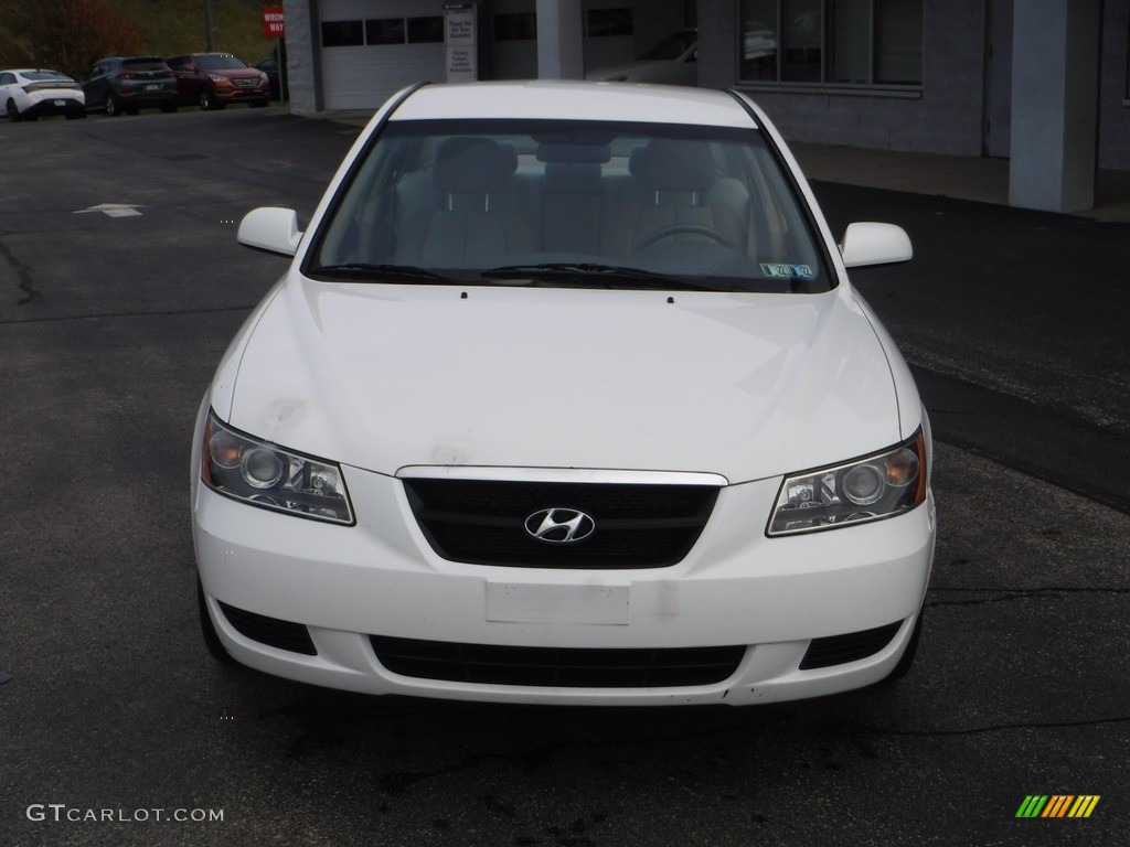 2008 Sonata GLS - Powder White Pearl / Beige photo #4