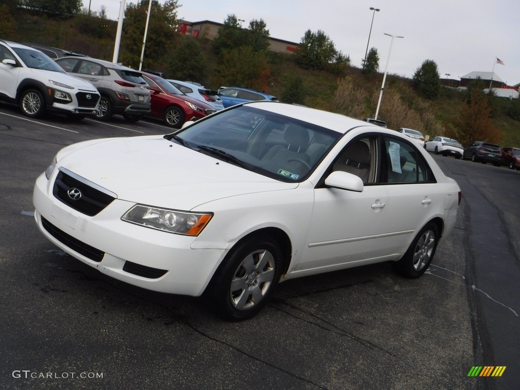 2008 Sonata GLS - Powder White Pearl / Beige photo #5