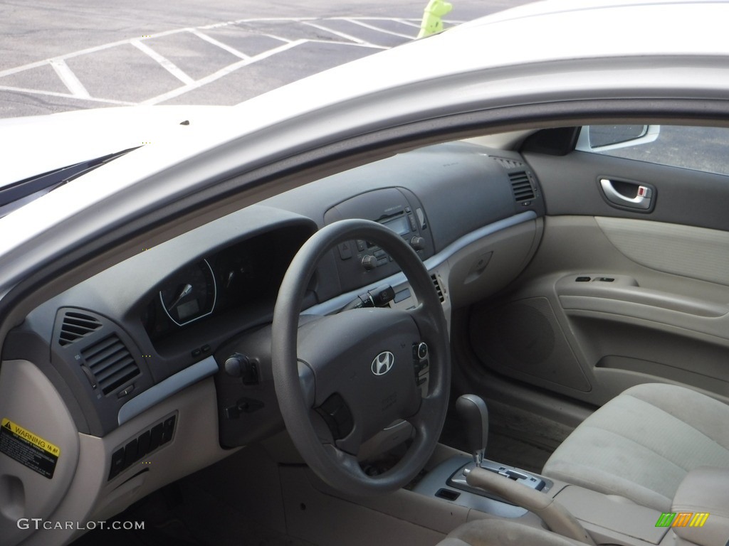 2008 Sonata GLS - Powder White Pearl / Beige photo #9