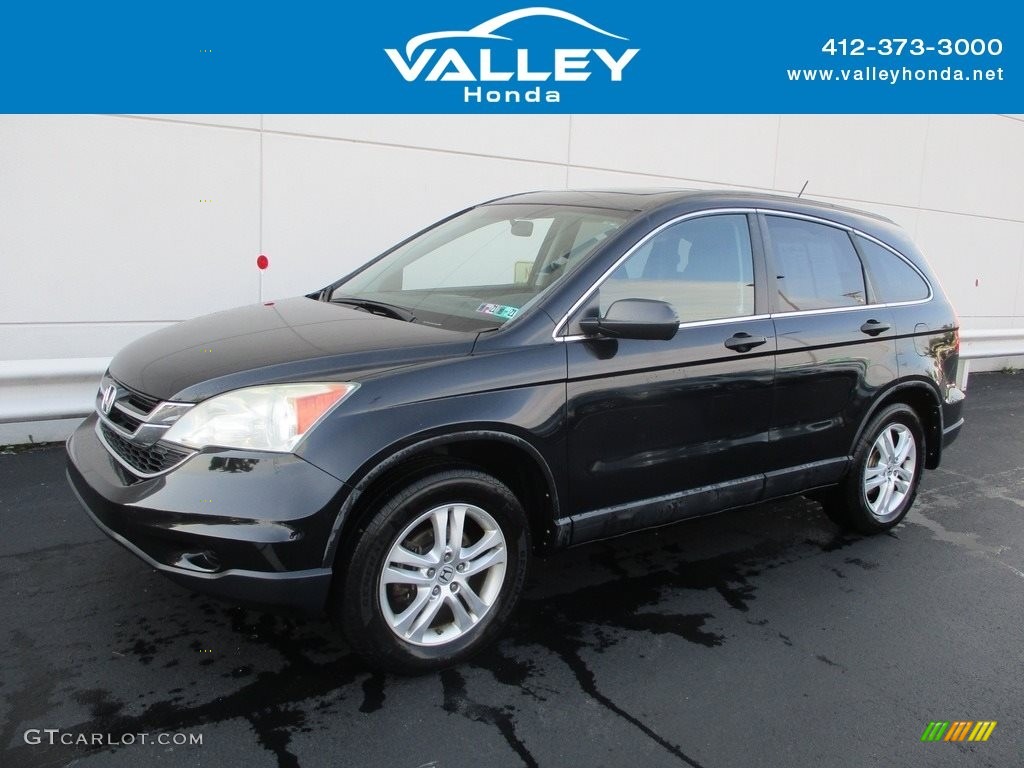 2010 CR-V EX AWD - Crystal Black Pearl / Black photo #1