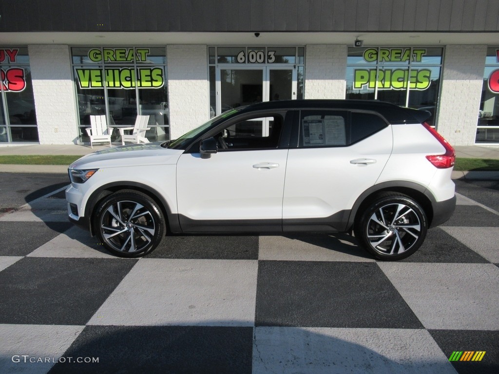 2021 XC40 T4 R-Design - Crystal White Metallic / Charcoal photo #1
