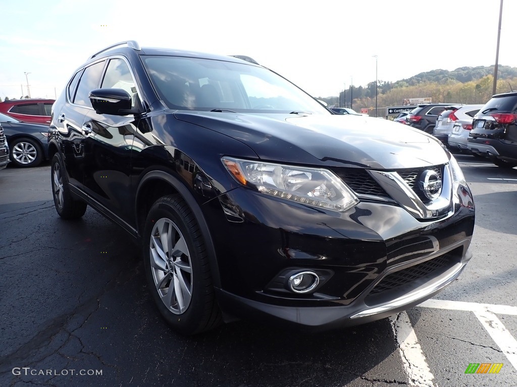 2015 Rogue SL AWD - Super Black / Charcoal photo #4