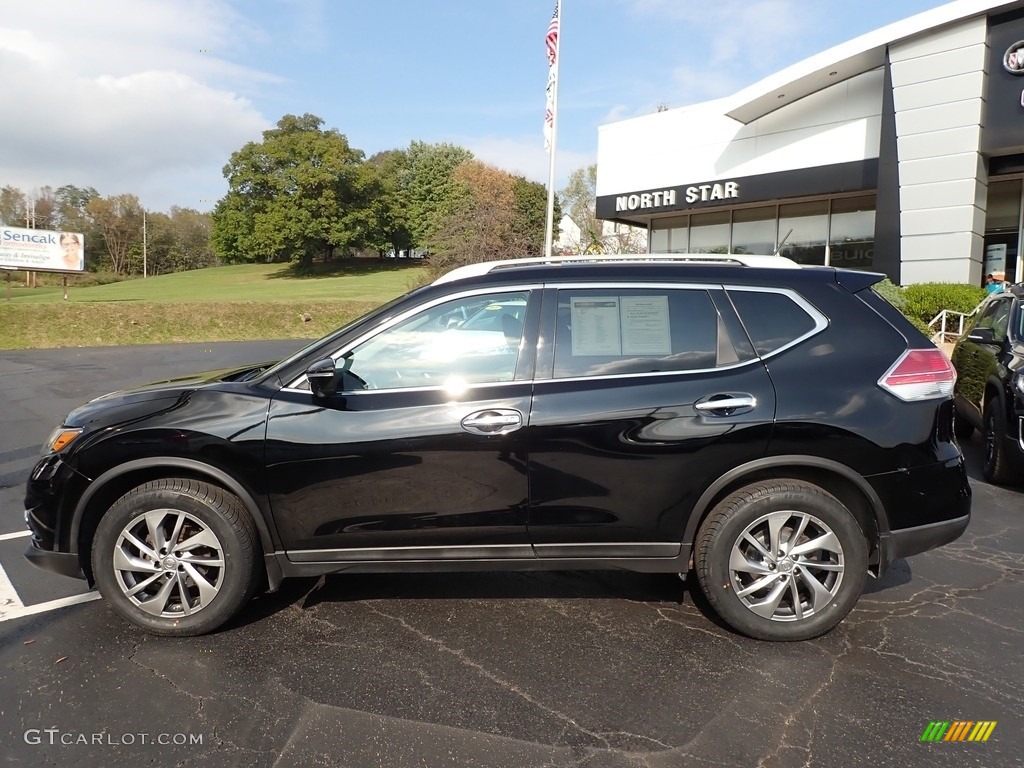2015 Rogue SL AWD - Super Black / Charcoal photo #13