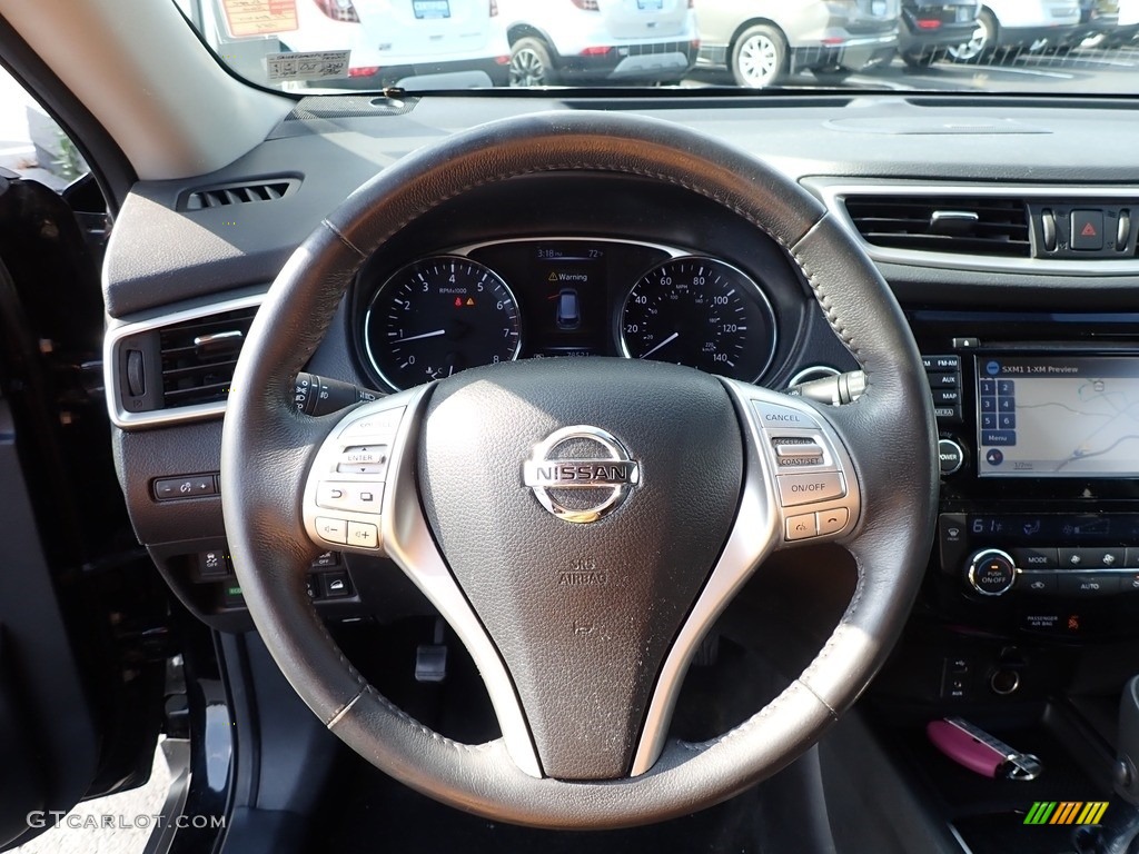 2015 Rogue SL AWD - Super Black / Charcoal photo #21