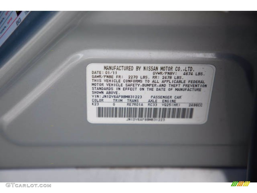 2011 G 25 Journey Sedan - Liquid Platinum / Graphite photo #33