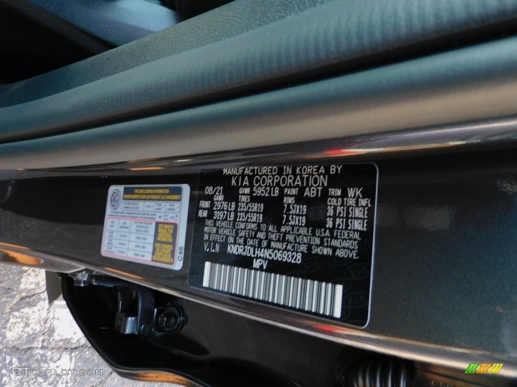 2022 Kia Sorento Hybrid SX AWD Hybrid Color Code Photos