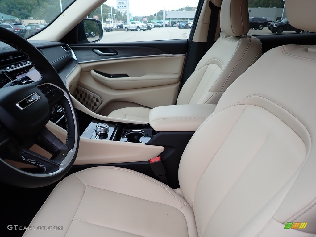 Global Black/Wicker Beige Interior 2021 Jeep Grand Cherokee L Limited 4x4 Photo #143065189