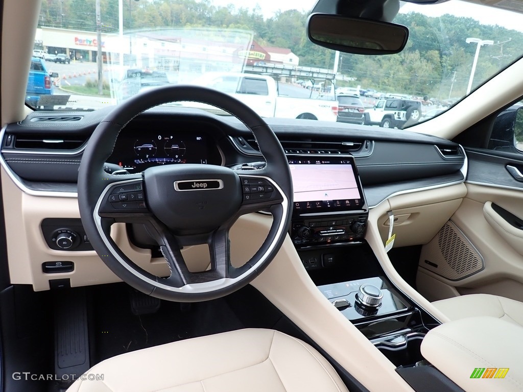 2021 Jeep Grand Cherokee L Limited 4x4 Global Black/Wicker Beige Dashboard Photo #143065234