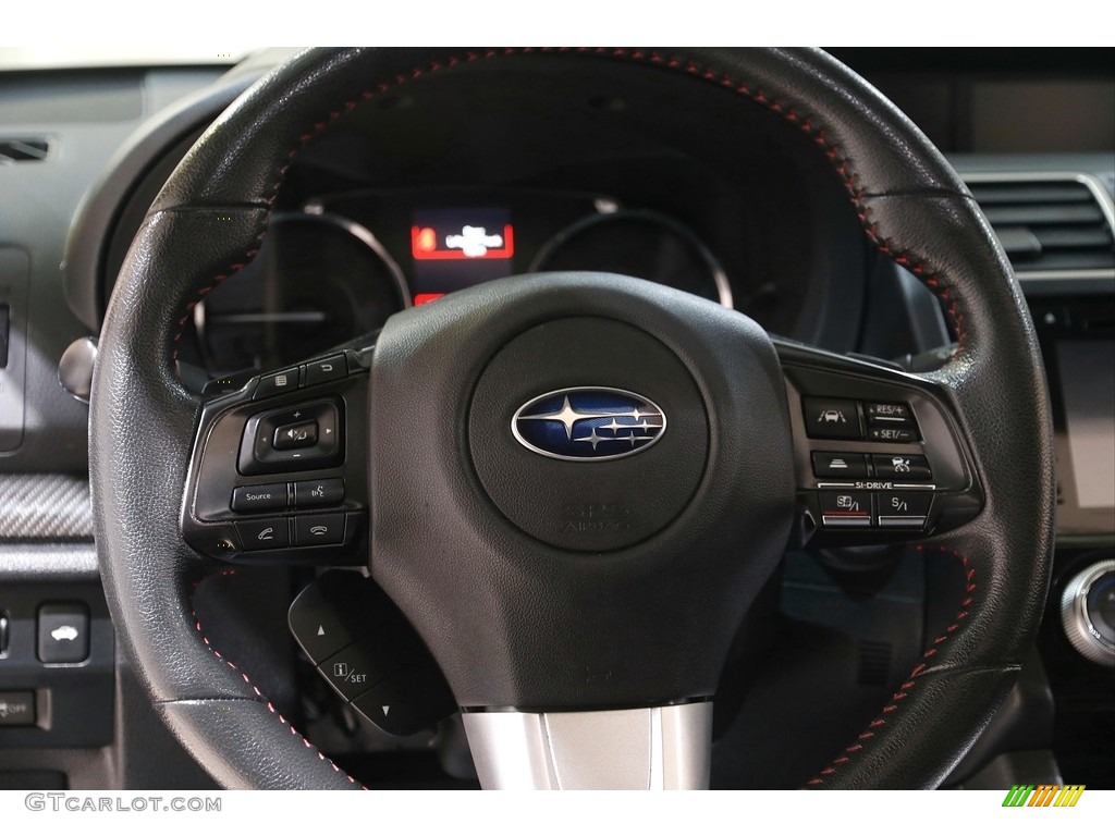 2016 Subaru WRX Limited Carbon Black Steering Wheel Photo #143066224