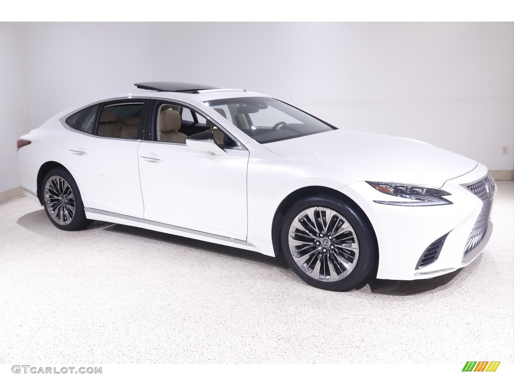 2018 LS 500 AWD - Eminent White Pearl / Parchment photo #1