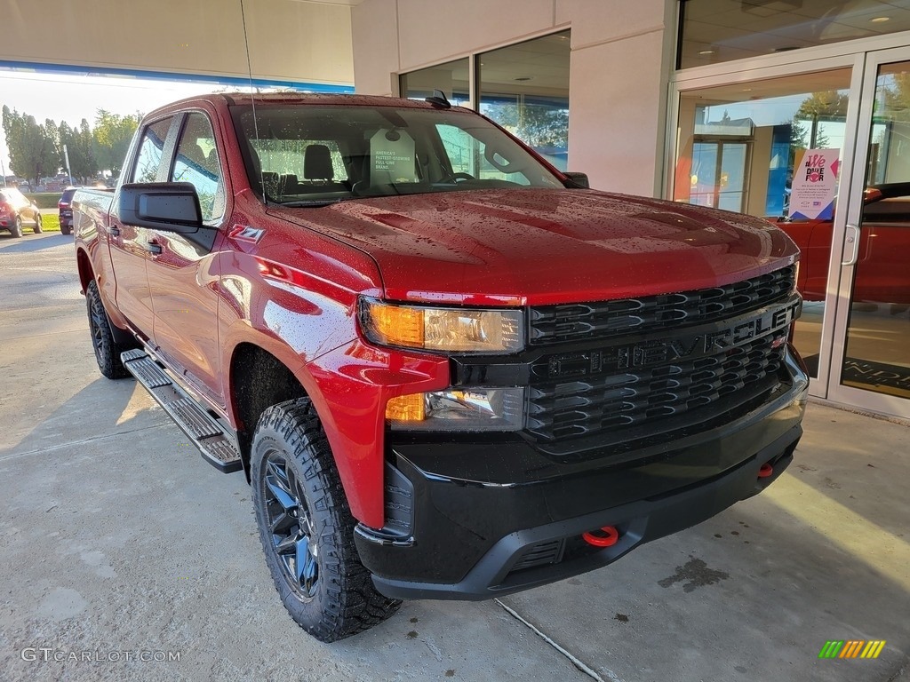 2021 Silverado 1500 Custom Trail Boss Crew Cab 4x4 - Cherry Red Tintcoat / Jet Black photo #2
