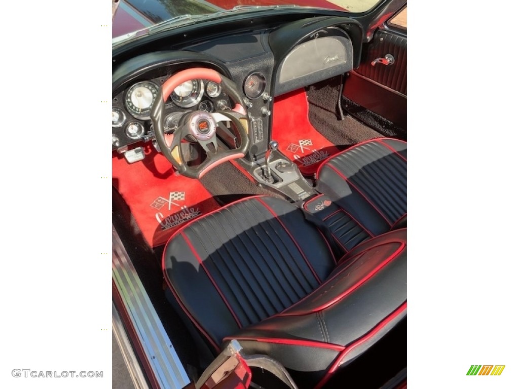 1963 Corvette Sting Ray Convertible - Dark Red Metallic / Black photo #6
