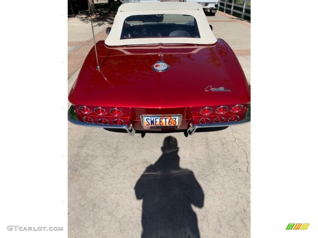 1963 Corvette Sting Ray Convertible - Dark Red Metallic / Black photo #11