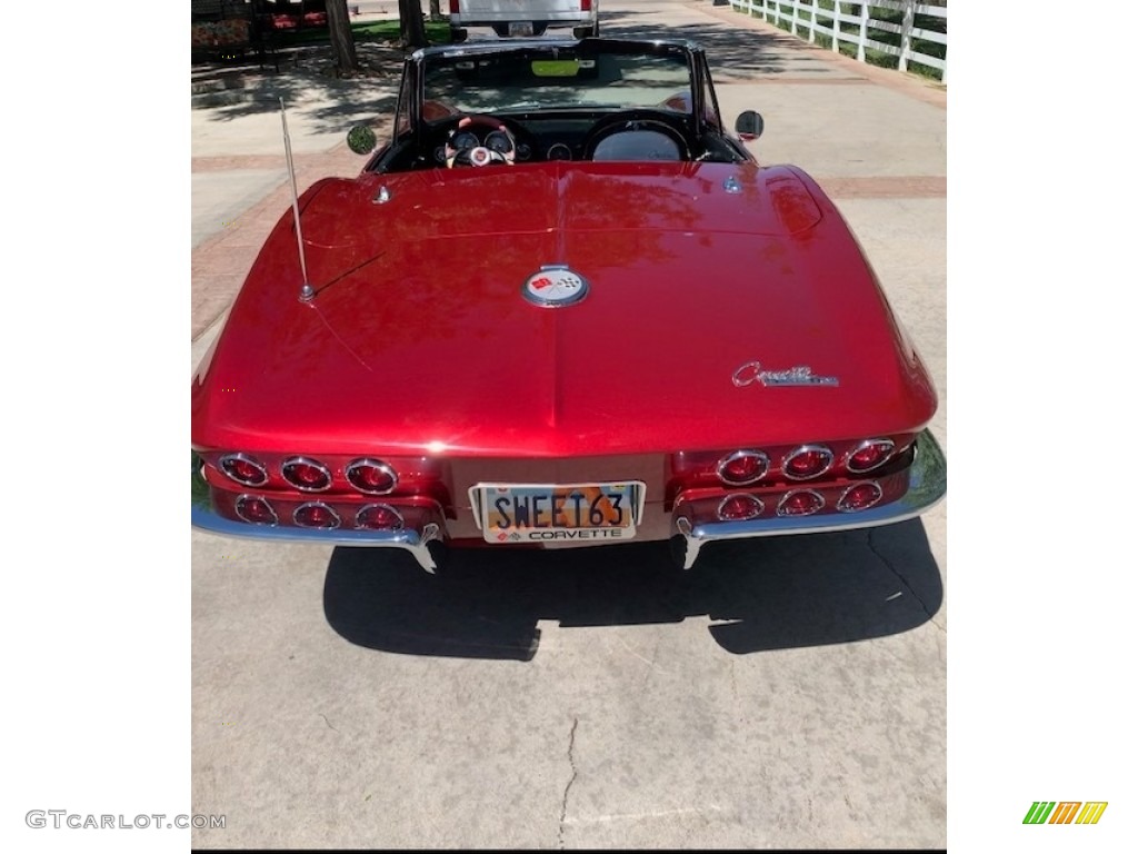 1963 Corvette Sting Ray Convertible - Dark Red Metallic / Black photo #12