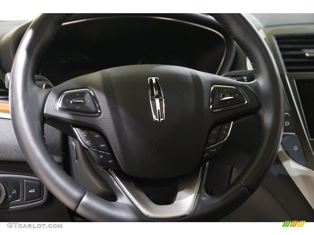 2019 Lincoln MKC Reserve AWD Ebony Steering Wheel Photo #143076854
