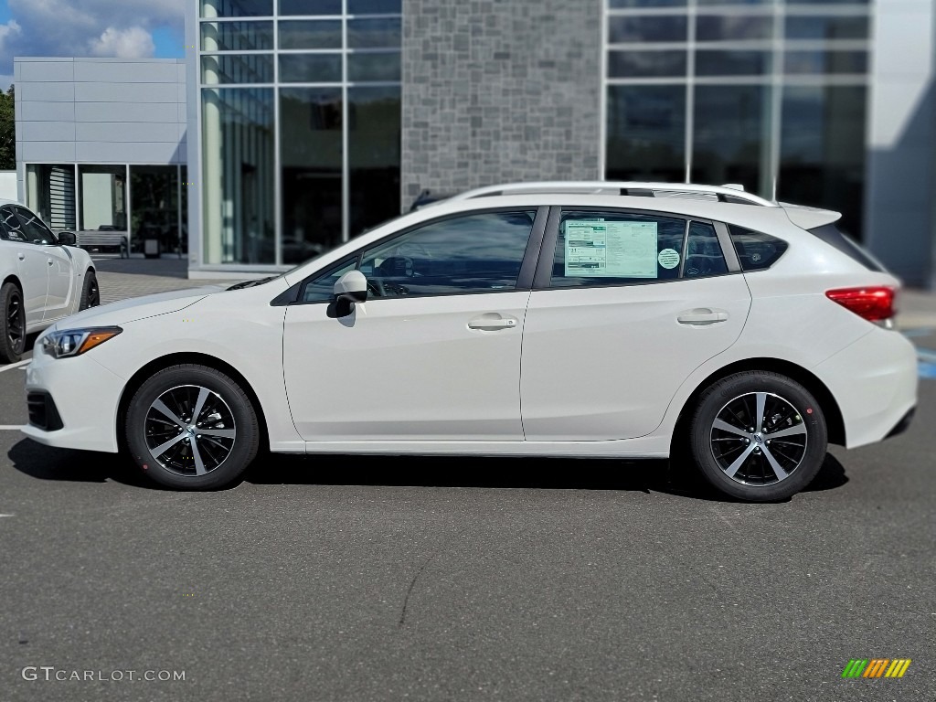 Crystal White Pearl 2022 Subaru Impreza Premium 5-Door Exterior Photo #143077109
