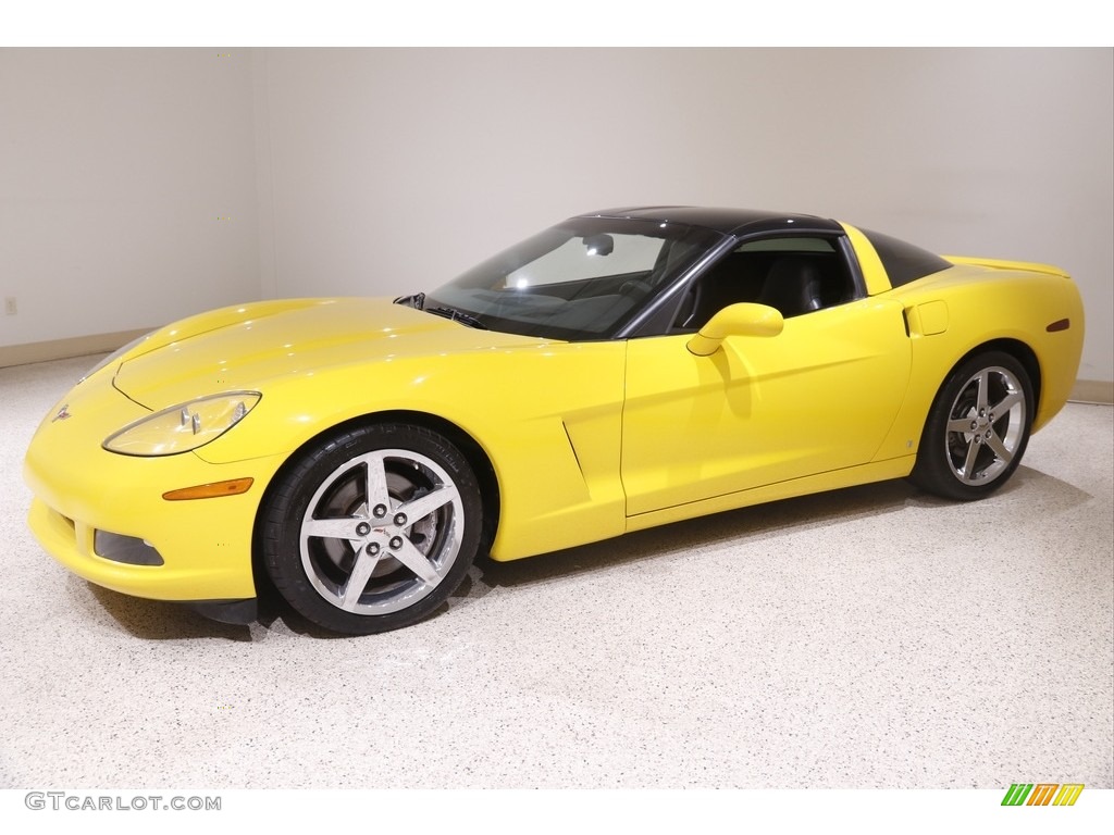 2007 Corvette Coupe - Velocity Yellow / Ebony photo #3
