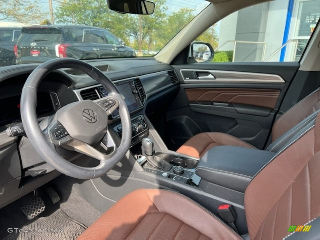 Mauro Brown/Titan Black Interior 2021 Volkswagen Atlas SEL Premium 4Motion Photo #143079241