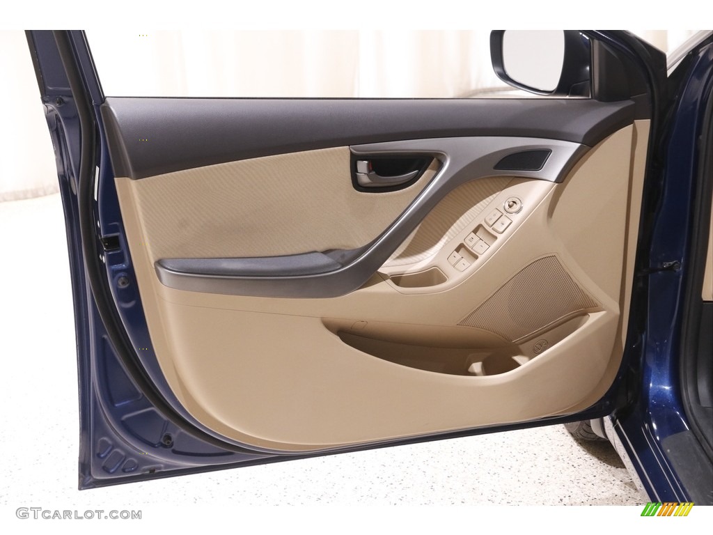 2013 Elantra GLS - Atlantic Blue / Beige photo #4