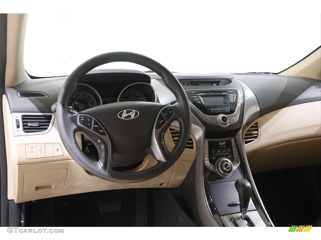 2013 Elantra GLS - Atlantic Blue / Beige photo #6