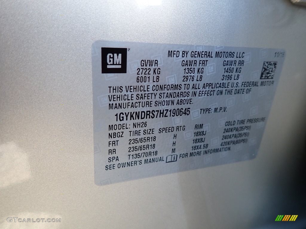 2017 XT5 Luxury AWD - Silver Coast Metallic / Sahara Beige photo #15
