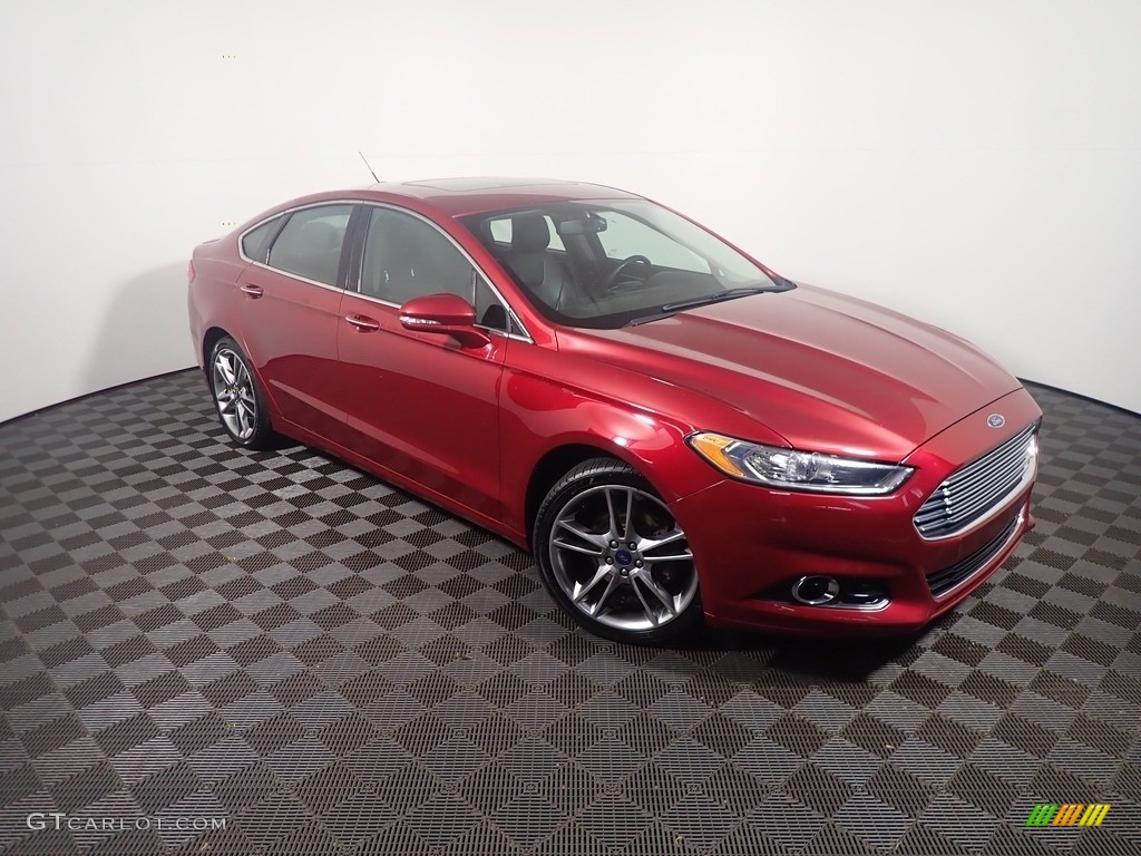 2014 Fusion Titanium AWD - Ruby Red / Charcoal Black photo #4