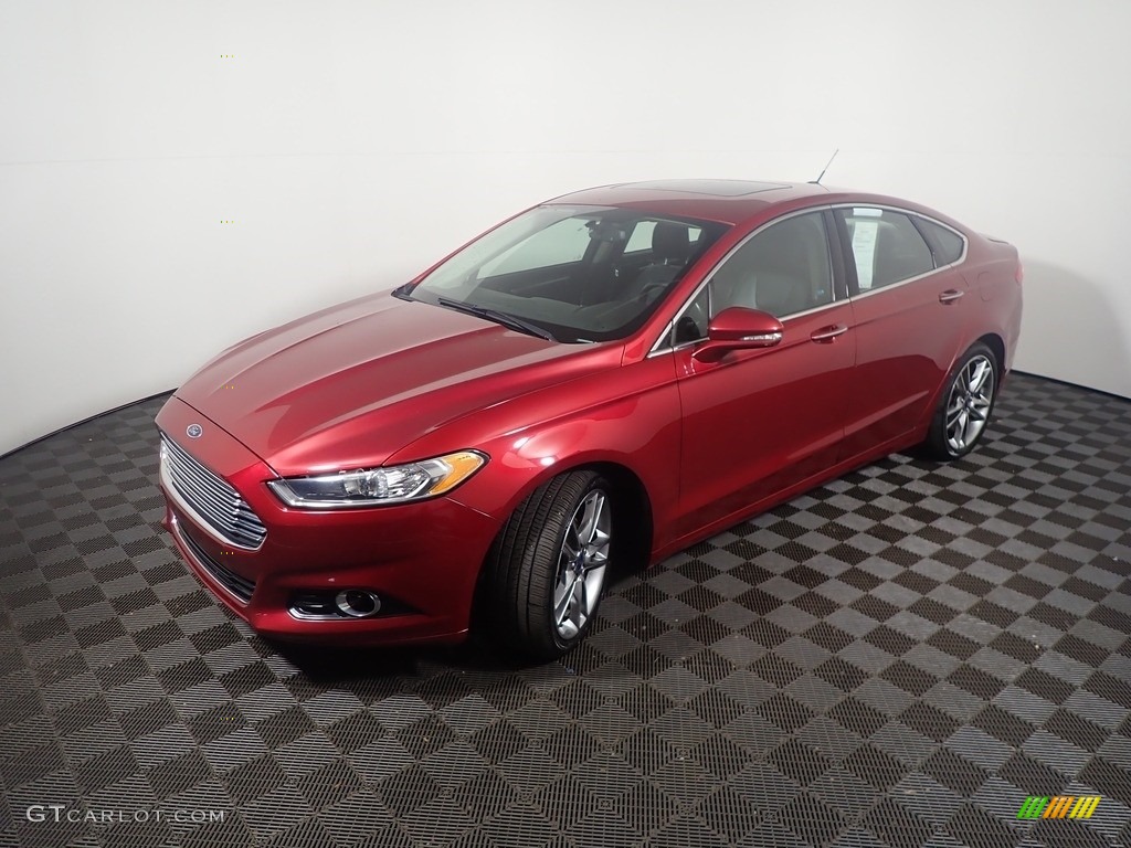 2014 Fusion Titanium AWD - Ruby Red / Charcoal Black photo #10