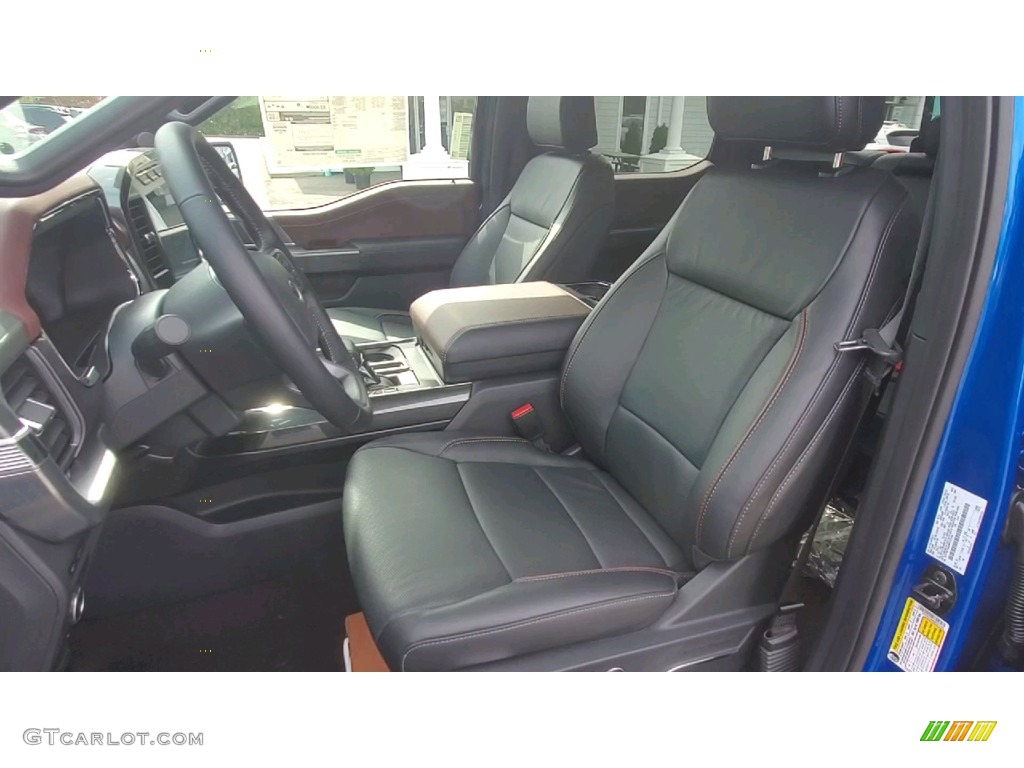 Black Interior 2021 Ford F150 Lariat SuperCrew 4x4 Photo #143081461