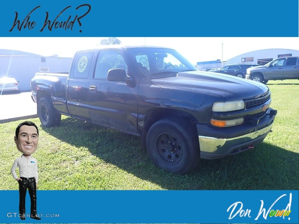 1999 Silverado 1500 LS Extended Cab 4x4 - Onyx Black / Graphite photo #1