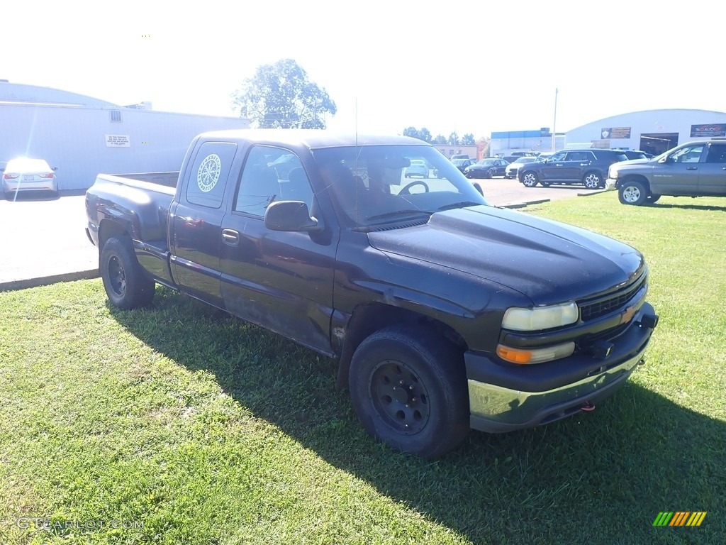 1999 Silverado 1500 LS Extended Cab 4x4 - Onyx Black / Graphite photo #2