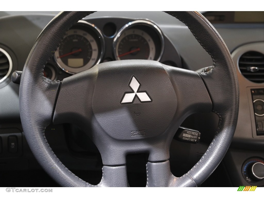 2012 Mitsubishi Eclipse Spyder GS Sport Dark Charcoal Steering Wheel Photo #143085083