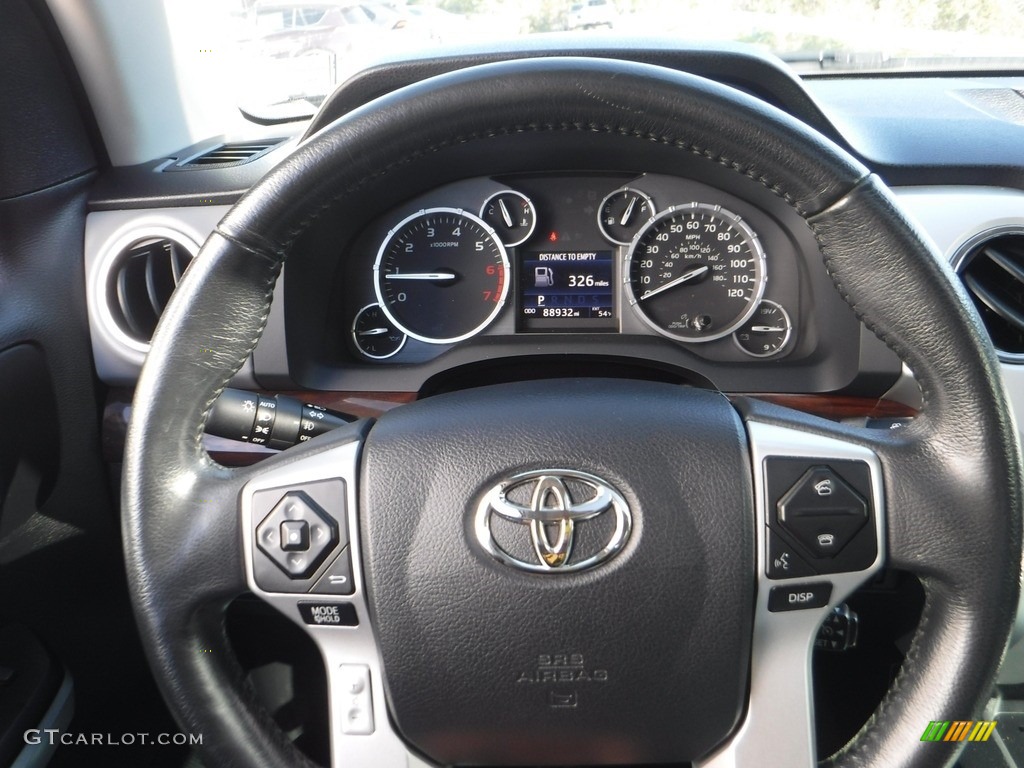 2017 Toyota Tundra Limited CrewMax 4x4 Graphite Steering Wheel Photo #143086543