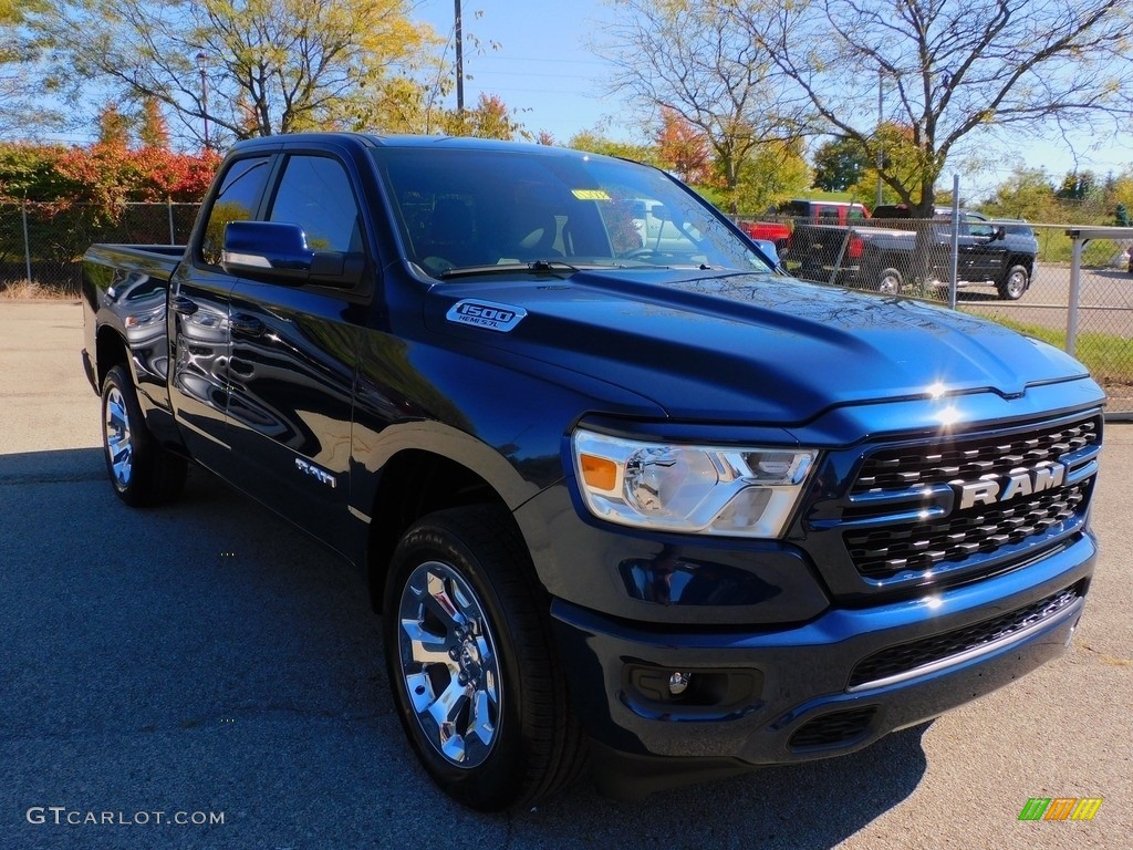 Patriot Blue Pearl 2022 Ram 1500 Big Horn Quad Cab 4x4 Exterior Photo #143086798