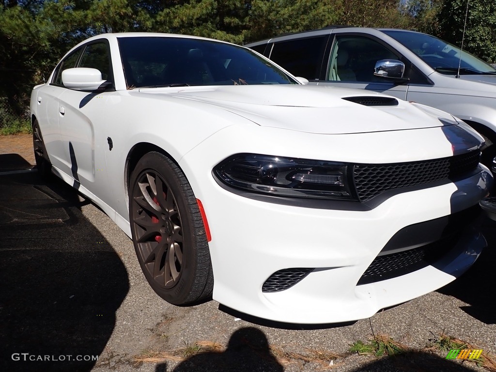 2015 Charger SRT Hellcat - Bright White / Black/Ruby Red photo #2