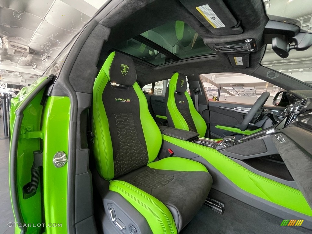 Verde Faunus/Nero Ade Interior 2021 Lamborghini Urus Pearl Capsule AWD Photo #143090030