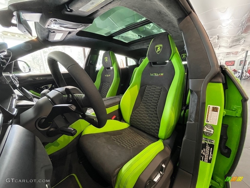 Verde Faunus/Nero Ade Interior 2021 Lamborghini Urus Pearl Capsule AWD Photo #143090042