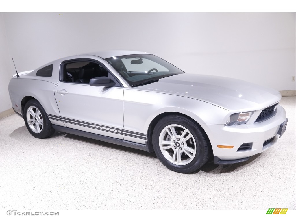 2010 Mustang V6 Premium Coupe - Brilliant Silver Metallic / Charcoal Black photo #1