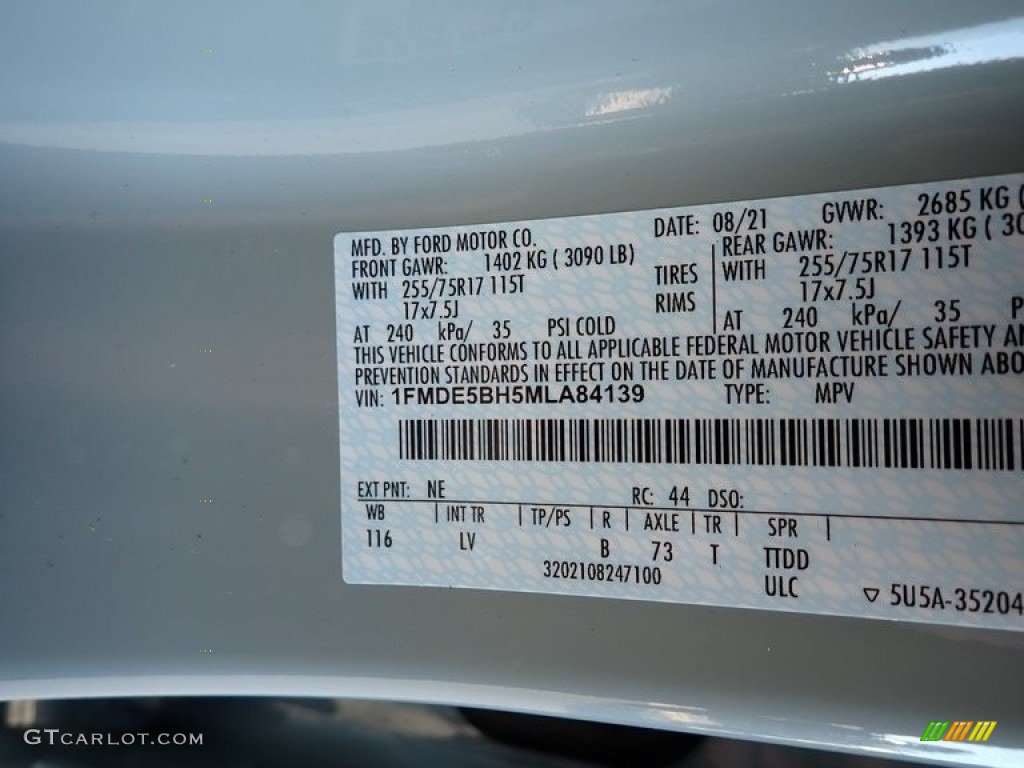 2021 Bronco Color Code NE for Cactus Gray Photo #143096779