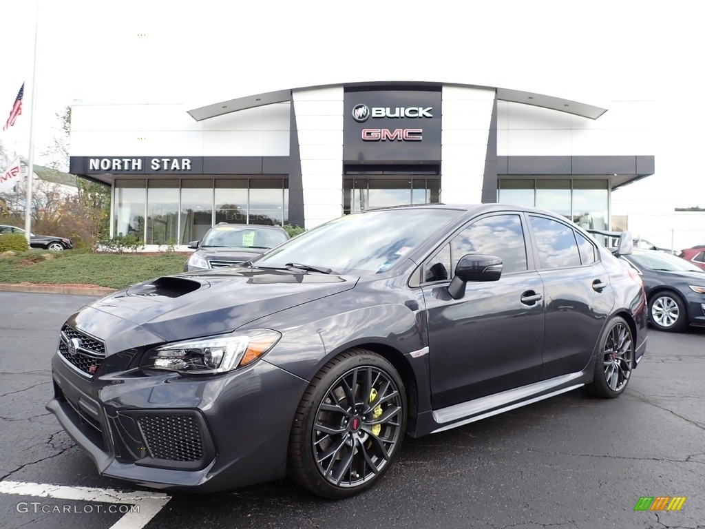 2018 WRX STI - Dark Gray Metallic / Carbon Black photo #1