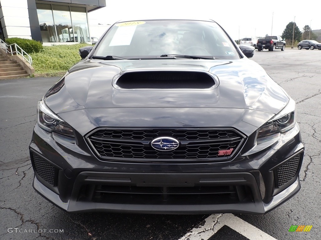 2018 WRX STI - Dark Gray Metallic / Carbon Black photo #2