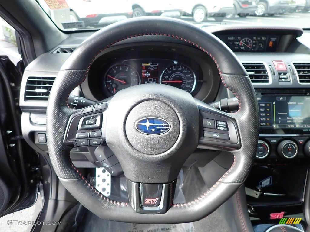 2018 Subaru WRX STI Carbon Black Steering Wheel Photo #143097559