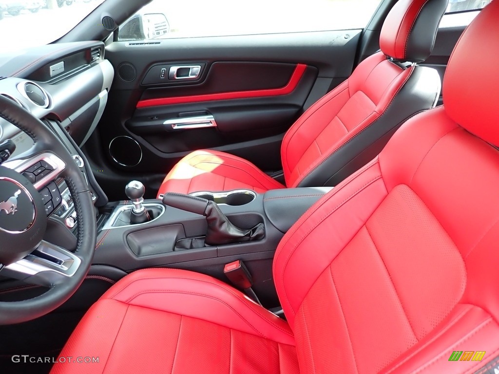 Showstopper Red Interior 2021 Ford Mustang GT Premium Fastback Photo #143097709