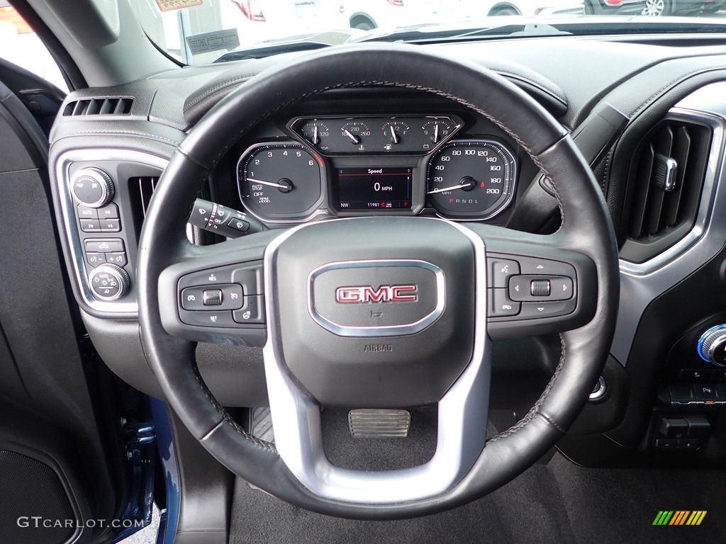 2019 Sierra 1500 SLE Crew Cab 4WD - Pacific Blue Metallic / Jet Black photo #22